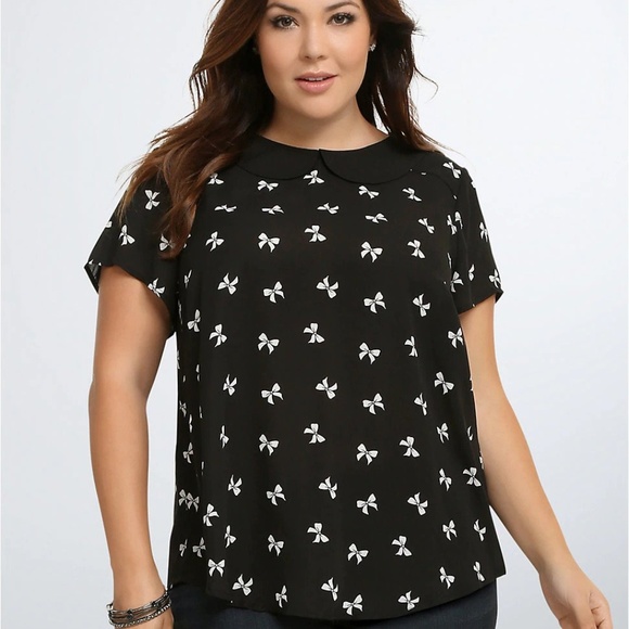 torrid Tops - Torrid Bow Print Georgette Top NWT